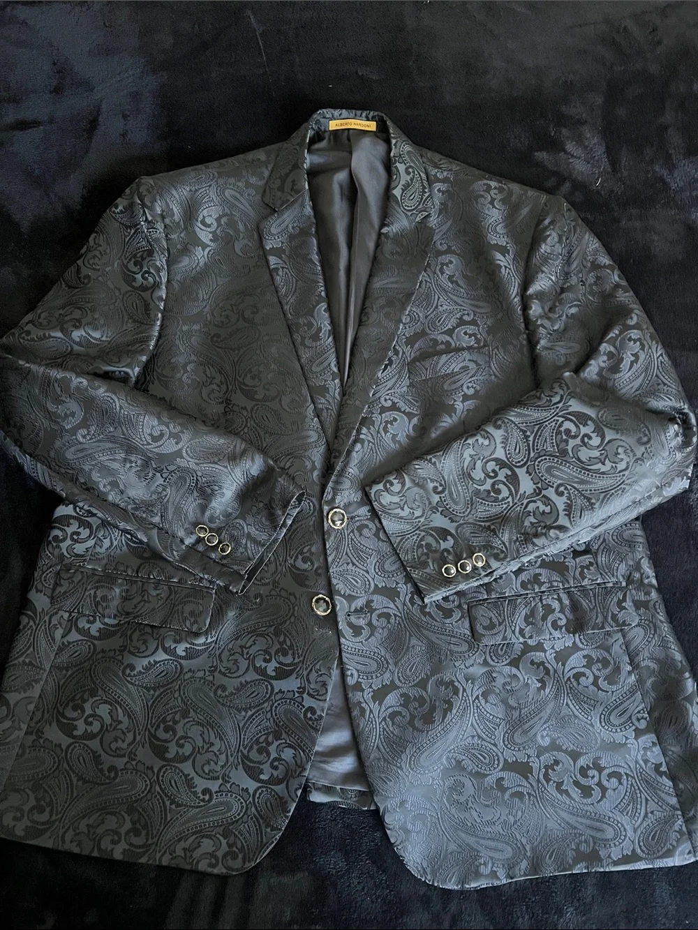 Italian Black Paisley Sport Coat